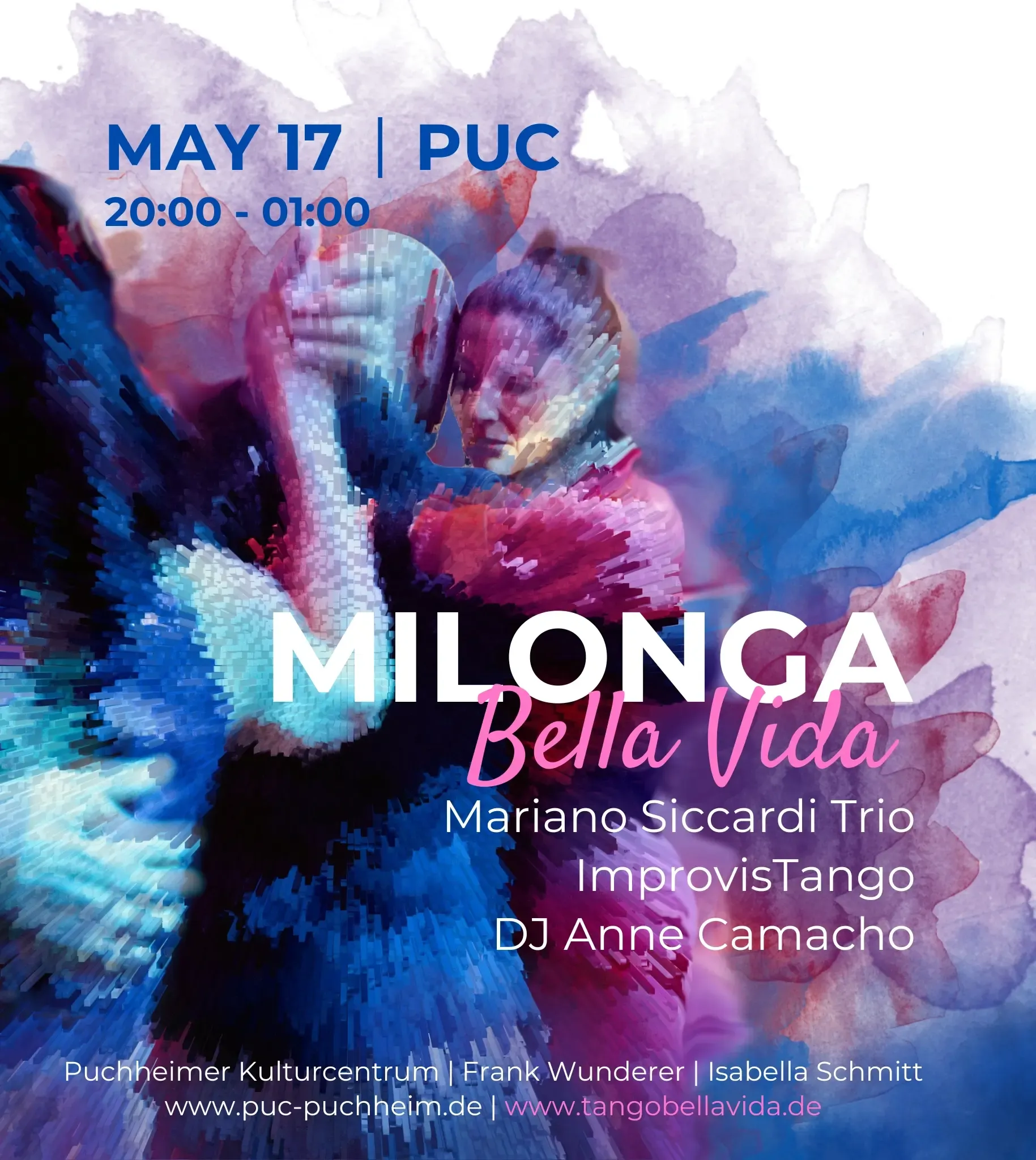 Upcoming Milonga Bella Vida Poster