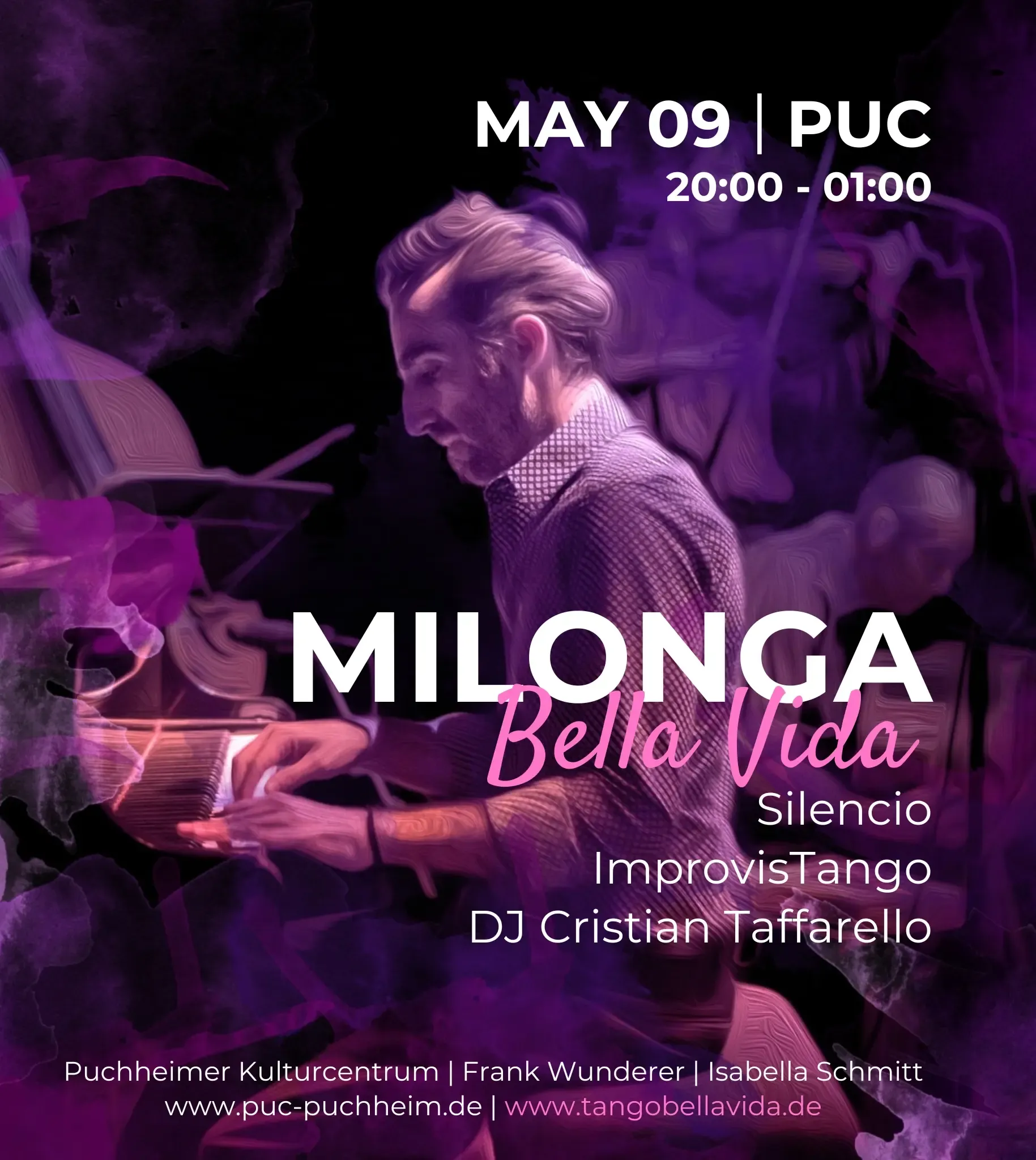 Upcoming Milonga Bella Vida Poster